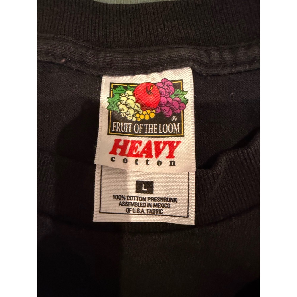 VTG Fruit of the Loom Hokey Pokey Graphic T-Shirt Mens Large Black Funny Quote T - Picture 3 of 7